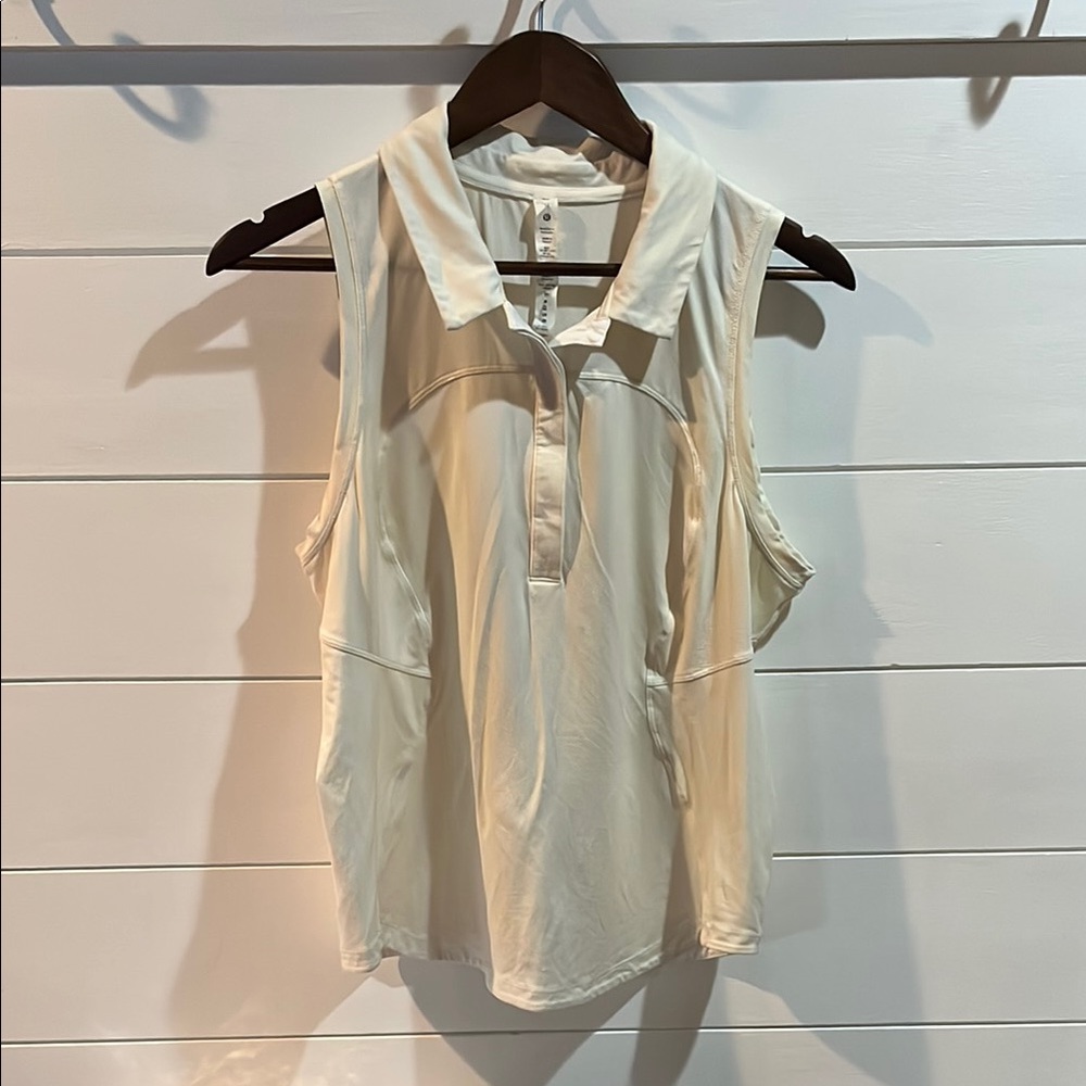 Lululemon Women's Cream Sleeveless Top